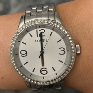 Silver Fossil Watch BQ1417